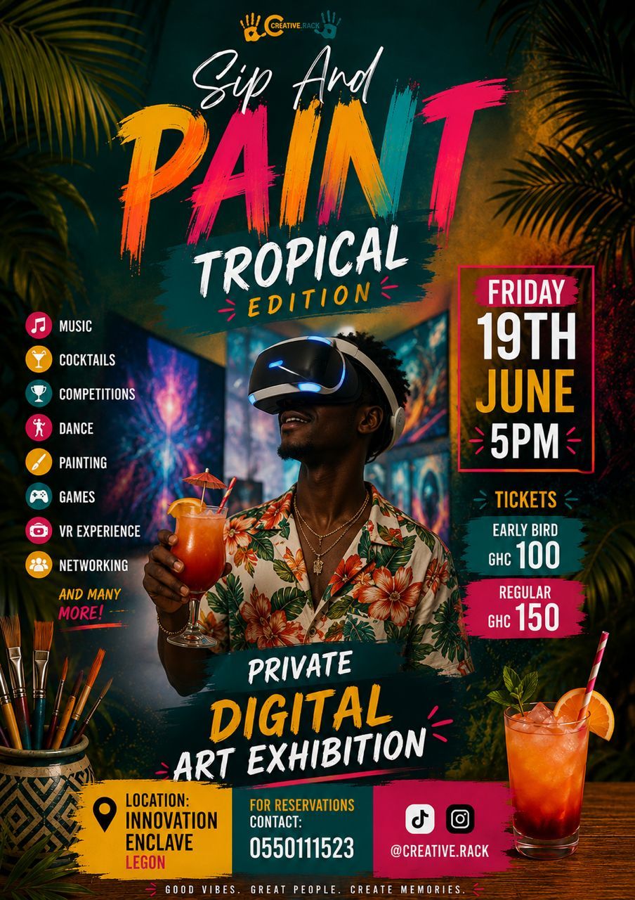 Creative Rack sip and paint tropical edition