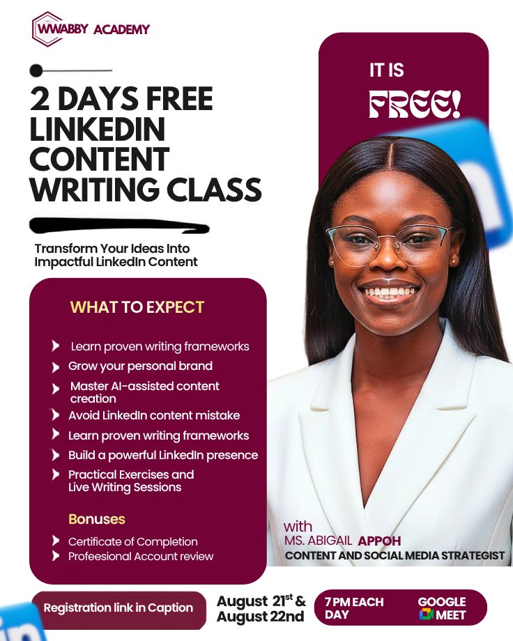 FREE LINKEDIN CONTENT WRITING CLASS